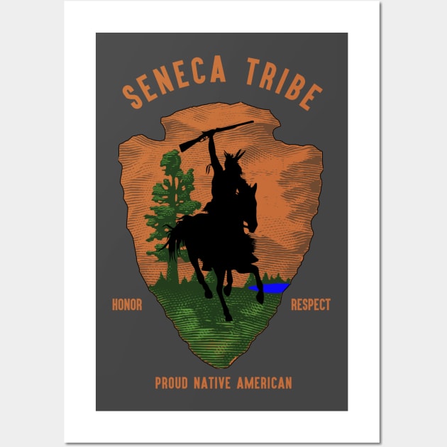 Seneca Tribe Native American Honor Respect Vintage Arrow Wall Art by The Dirty Gringo